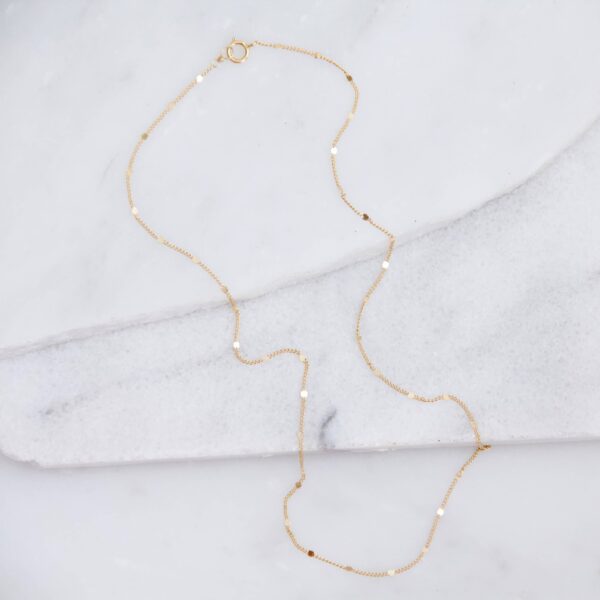 Just A Chain Necklace: 17 inches, Gold Satellite Chain - Image 10
