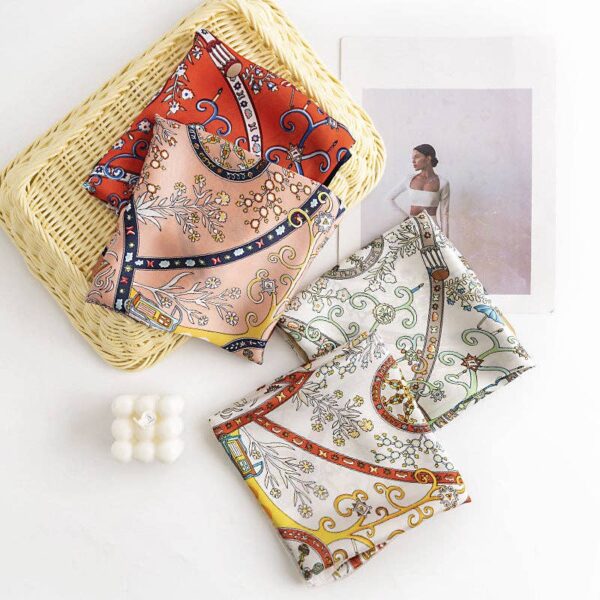 Funkyrel® Atzbranding Limited - Scarvii - Vintage Pattern Square Scarf - Image 4