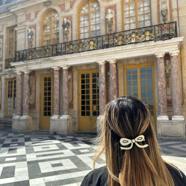 Handmade Acetate Bow French Barrette Clip: Black - Image 5