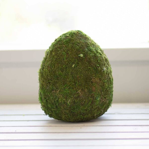 Moss Egg Decor Green 8"
