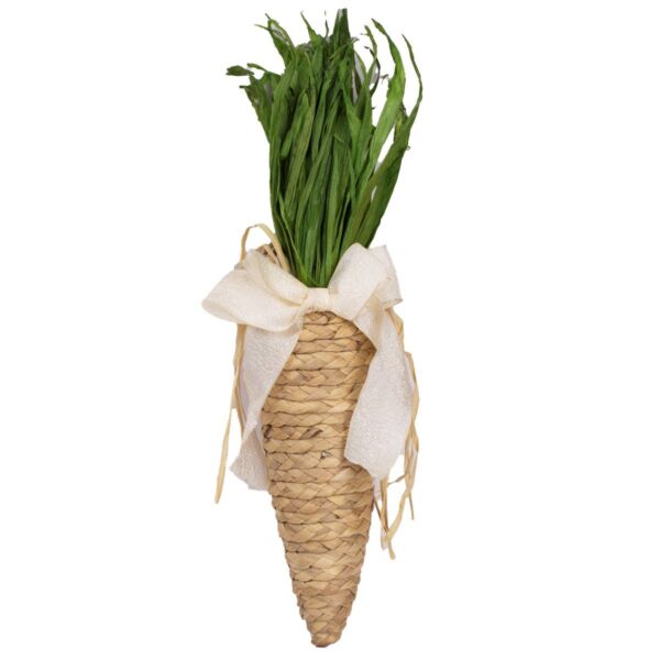 Whinston Carrot Door Décor Natural/Green/Orange 3x15.5x3