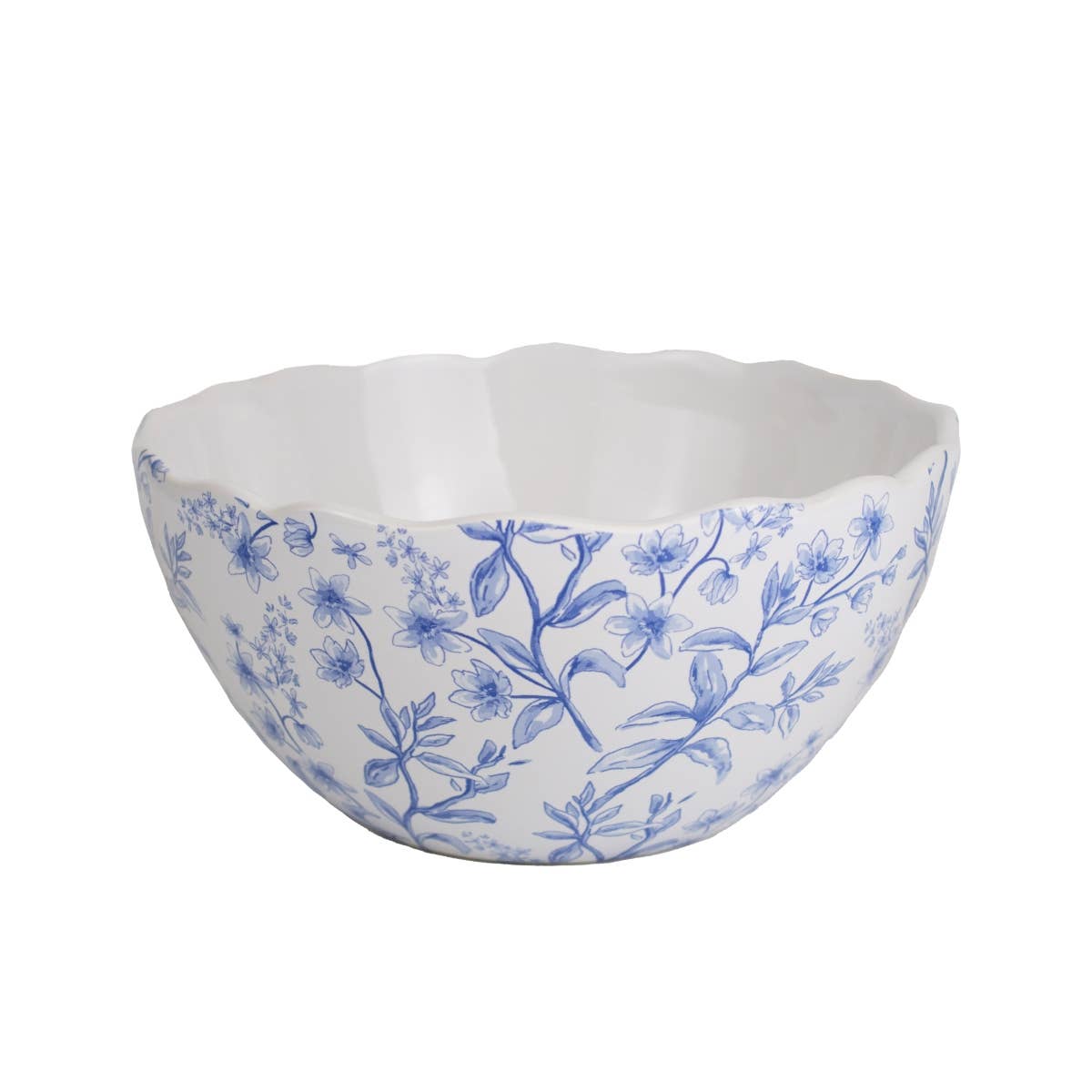 Aldridge Garden Bowl White/Blue 4x8