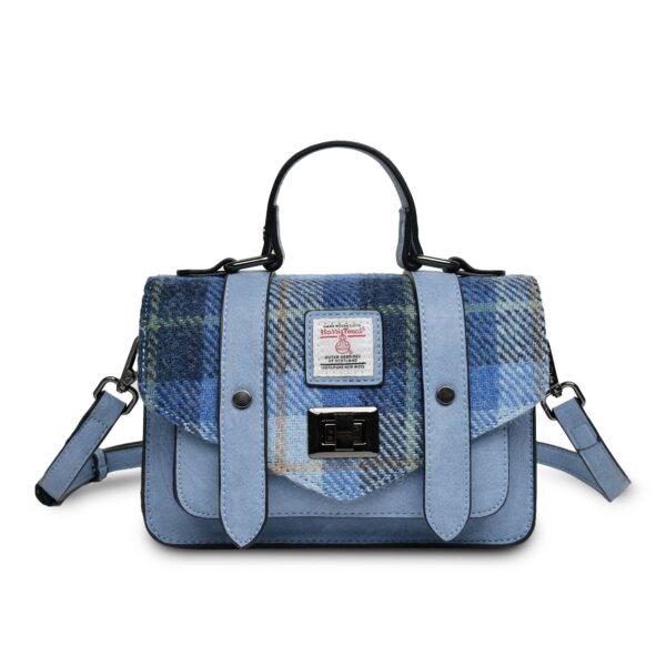 The Mini Satchel: Blue Tartan