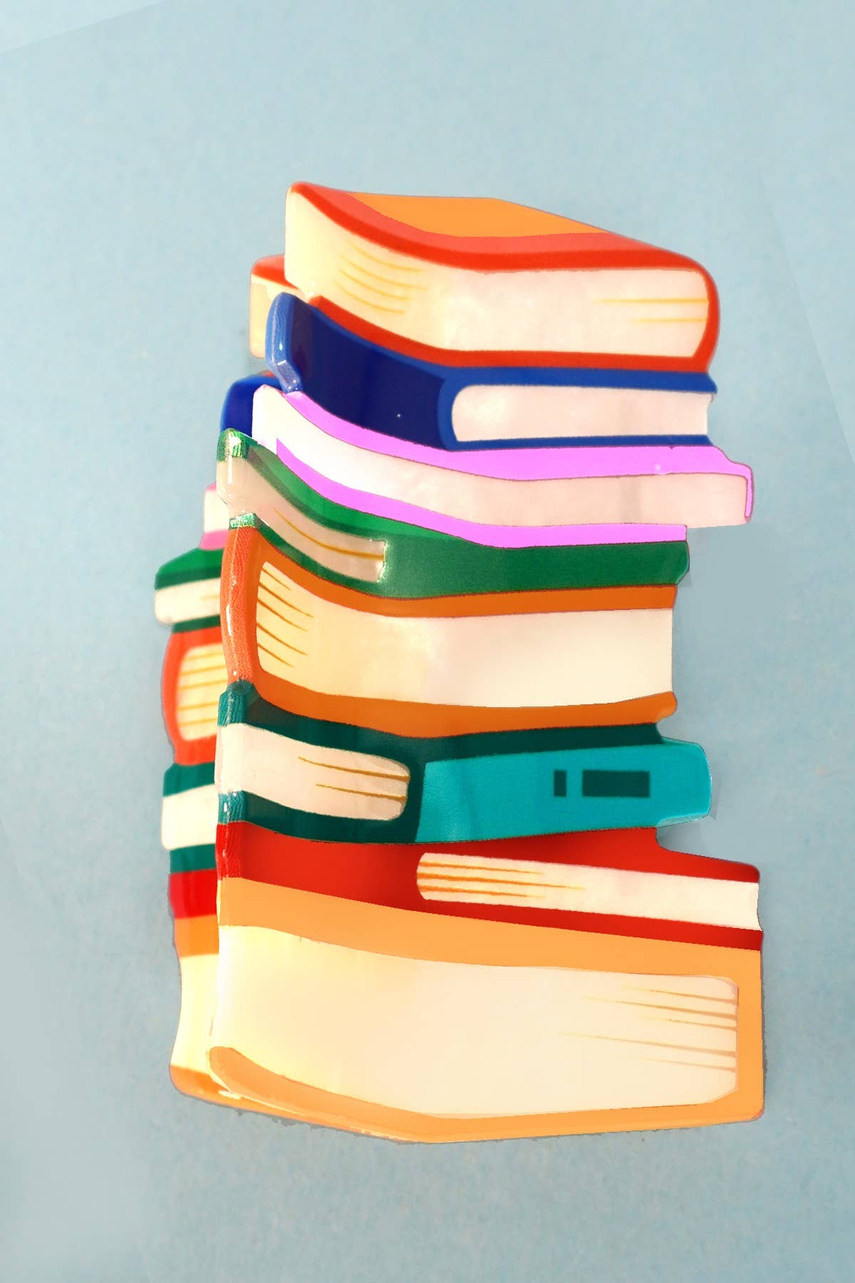 BOOK STACK SCHOOL HAIR CLAW CLIPS BOOK1