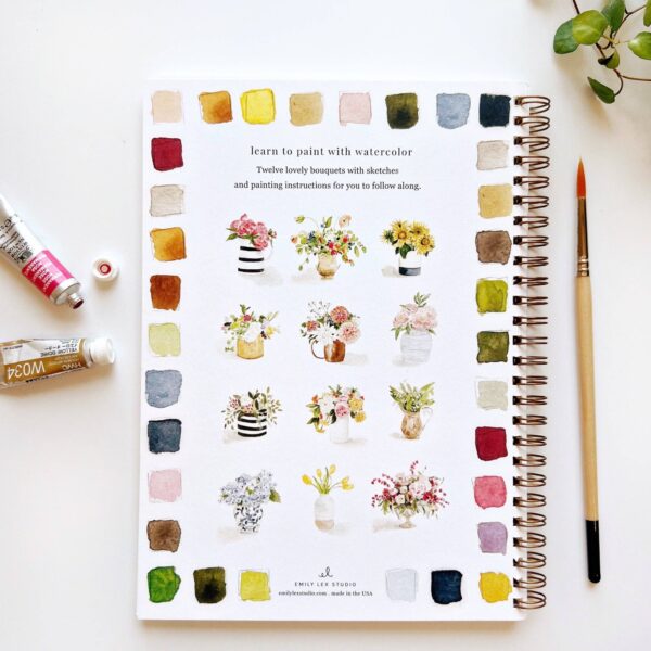 emily lex studio - Bouquets watercolor workbook - Image 2