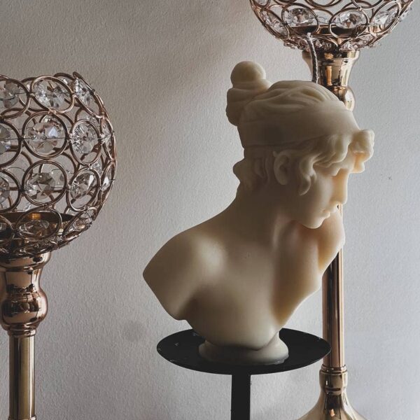 Artistic Lady Candle  5.5x4in: Peach, Rose Petals - Image 2