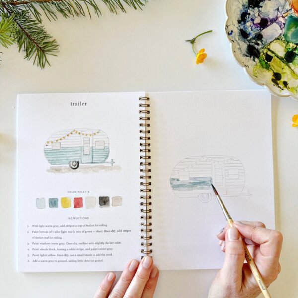 Camping watercolor workbook - Image 7