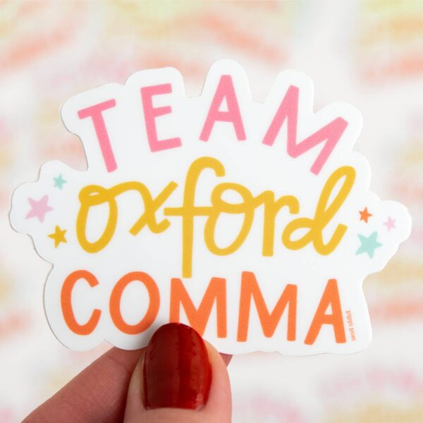 Team Oxford Comma Decal Sticker - Image 2
