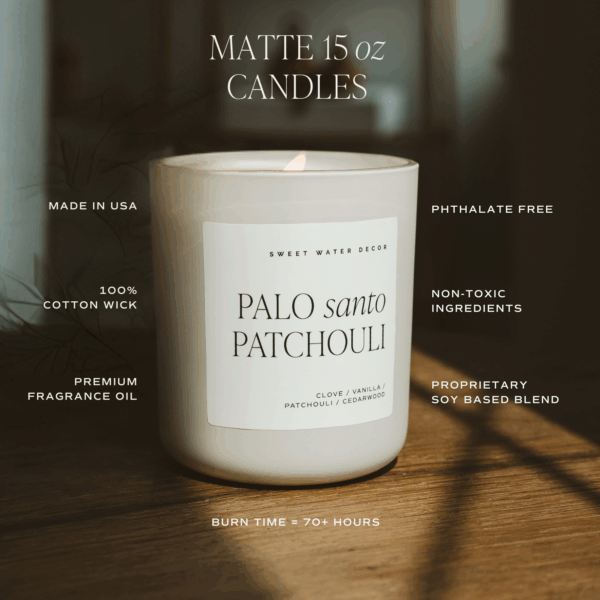 Spa Day 15 oz Soy Candle, Matte Jar - Image 2