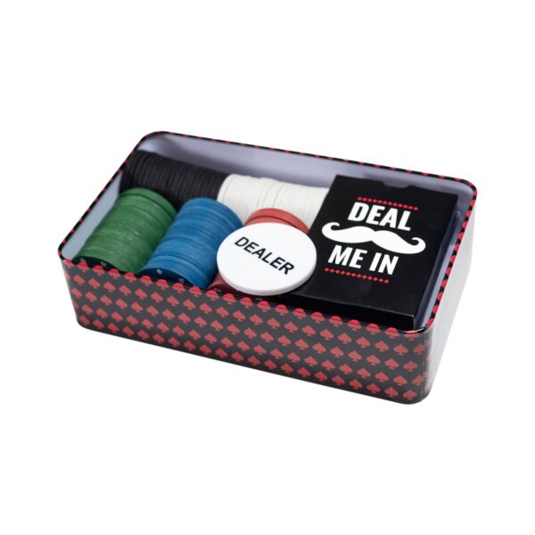 Men's Professional Poker in a Tin Set: Black - Image 3
