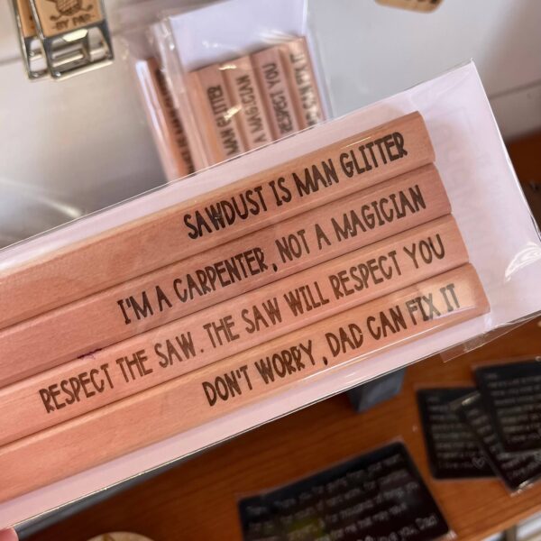 Father's Day Engraved Carpenter Pencils: Pack 1