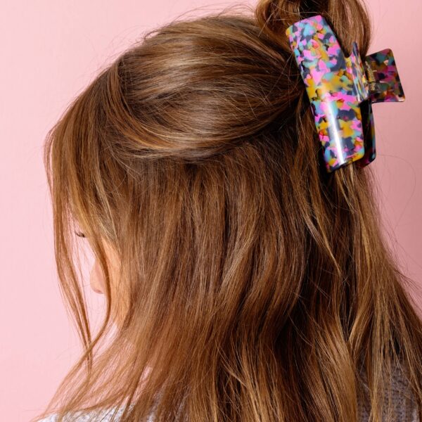 Claw Hair Clip - Large - Colorful Tortoise