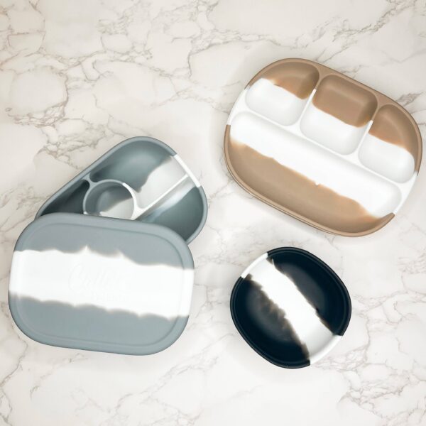 Dip Dye 4 Section Suction Plate: Cloud Gray - Image 2