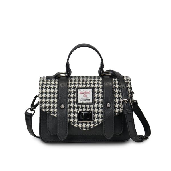 The Mini Satchel: Black Herringbone - Image 15
