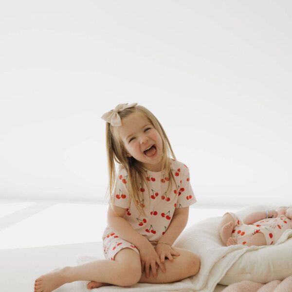 Bamboo Short Set | Cherry Orchard: 8/9 Years - Image 2