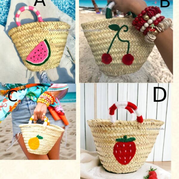 Sweet Summer Delights Tote Bag, Small French Baskets - Image 3