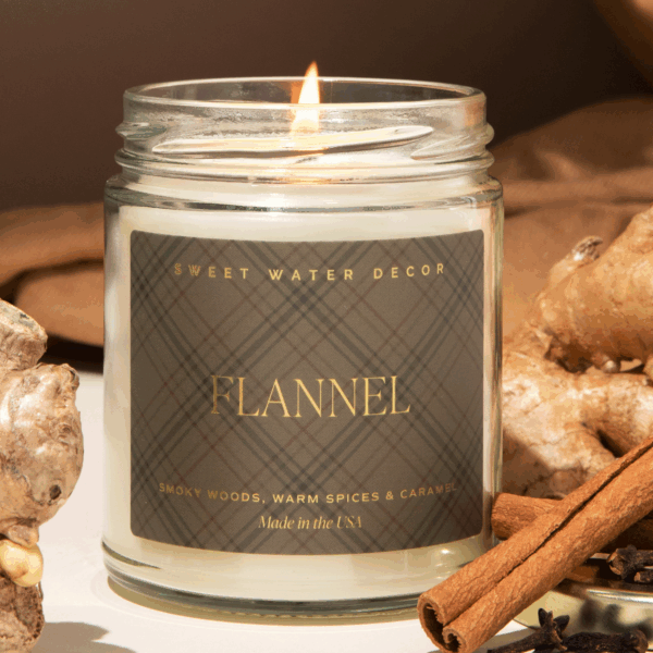 Flannel 9 oz Soy Candle (Gold Foil)