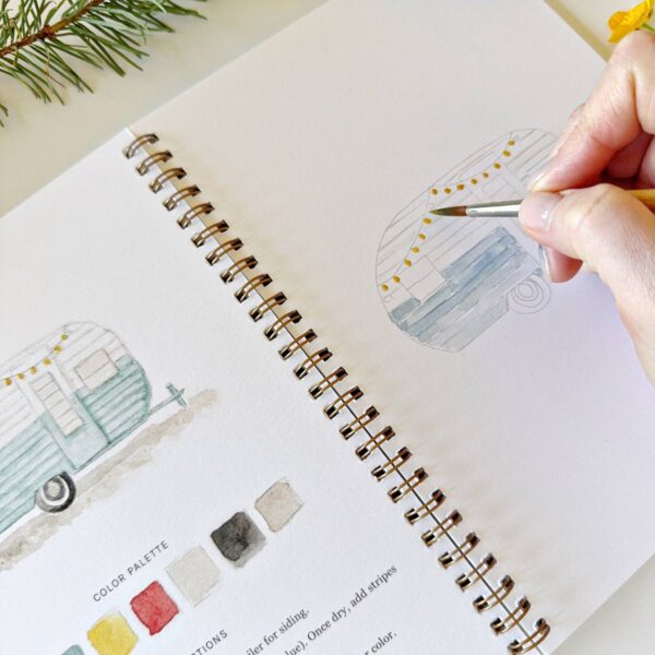 Camping watercolor workbook - Image 9