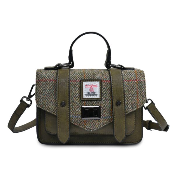 The Mini Satchel: Black Herringbone - Image 7