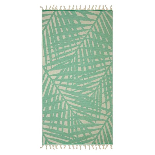Palm Leaf Turkish Cotton Terry Towels : Brown - Image 2