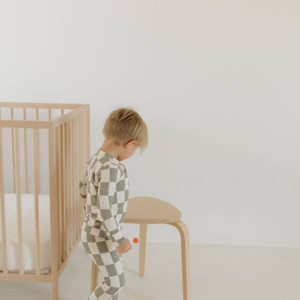 Bamboo Two Piece Pajamas | Oat & Sage: 2/3 Years - Image 2