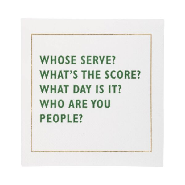 Pickleball Sayings Paper Cocktail Napkin Set - Image 2