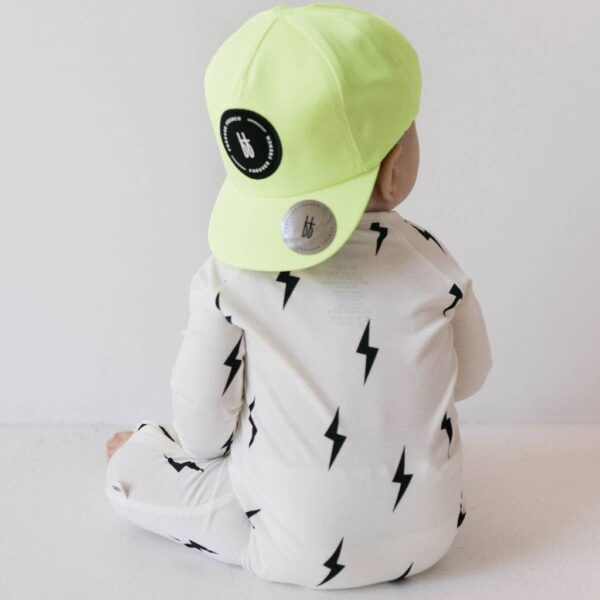 Bamboo Zip Pajamas | White & Black Lightning Bolt: 3-6 Months - Image 3