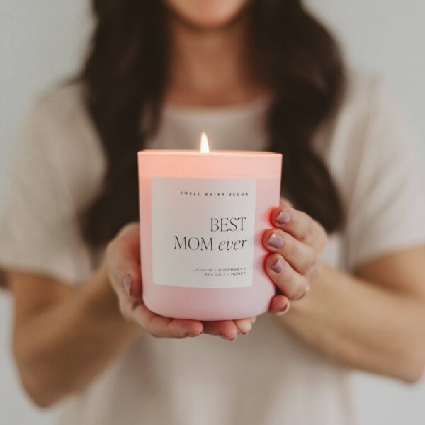 *NEW* Best Mom Ever 15 oz Soy Candle, Matte Jar - Gifts - Image 3