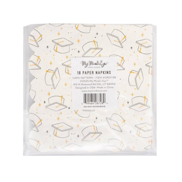 Grad Cap Cocktail Napkin - Image 3