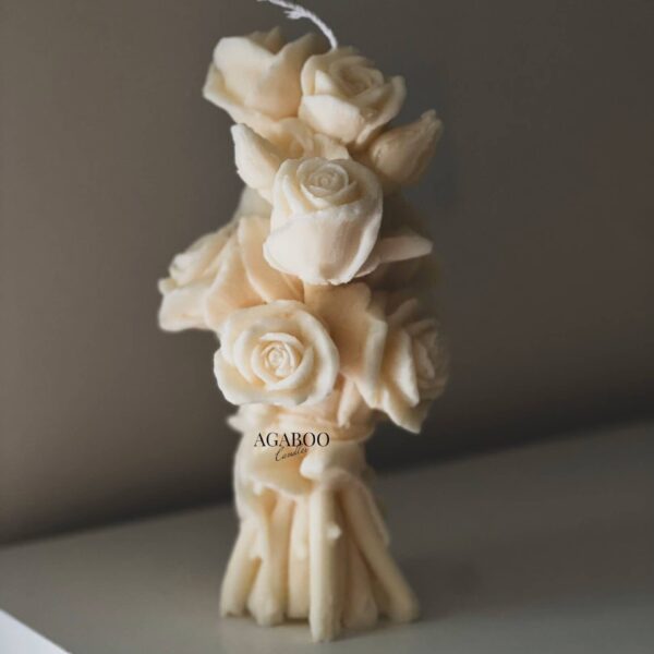 Romantic Rose Bouquet Candle 7.5x3.5in - Flowers: Golden Honey, Honeysuckle Jasmine - Image 6