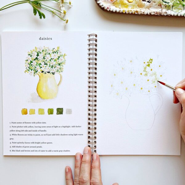 emily lex studio - Flowers watercolor workbook - Image 6