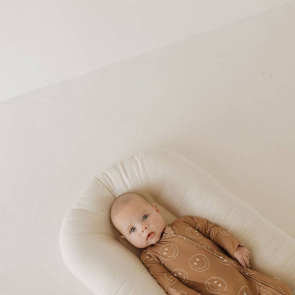 Bamboo Zip Pajamas | Sandstone Smiles: 12-18 Months - Image 3