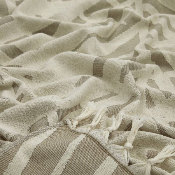 Palm Leaf Turkish Cotton Terry Towels : Brown