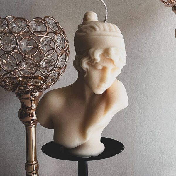 Artistic Lady Candle  5.5x4in: Peach, Rose Petals - Image 6