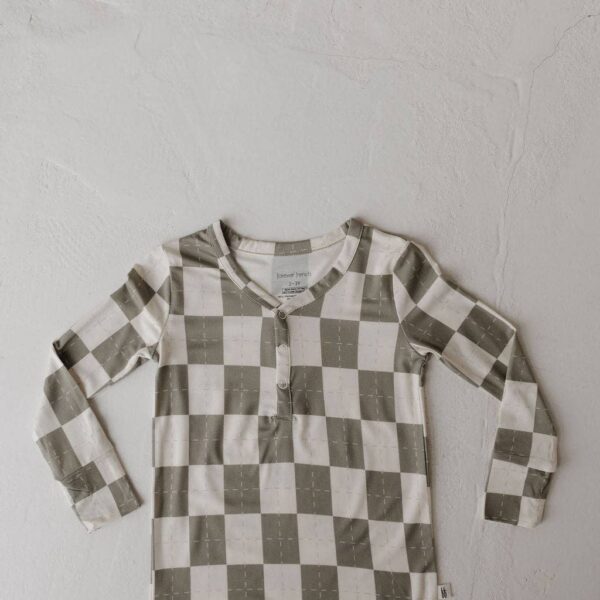 Bamboo Two Piece Pajamas | Oat & Sage: 2/3 Years - Image 4
