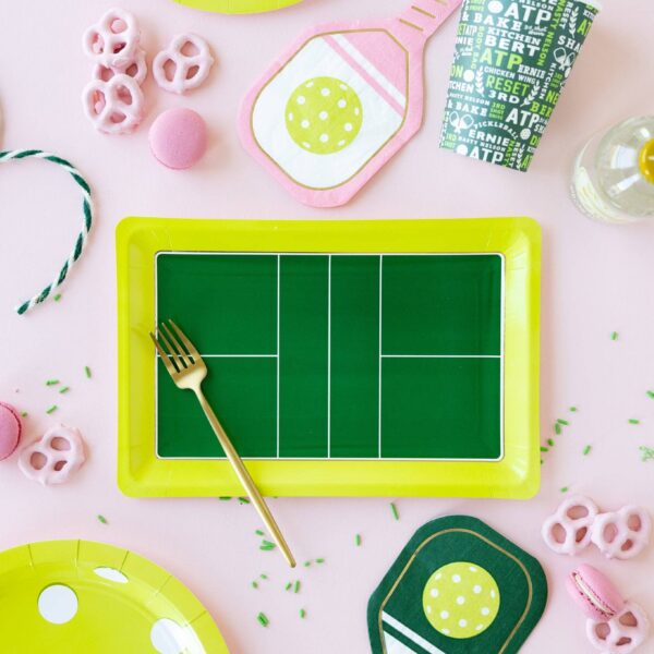Pickleball Court Shaped Paper Plate - Image 5