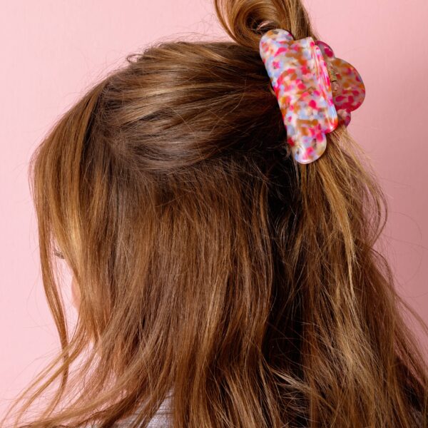 Claw Hair Clip - Large - Colorful Scallop