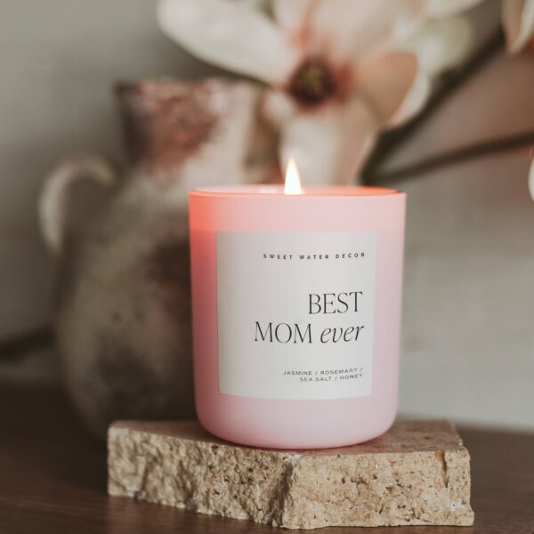 *NEW* Best Mom Ever 15 oz Soy Candle, Matte Jar - Gifts - Image 2