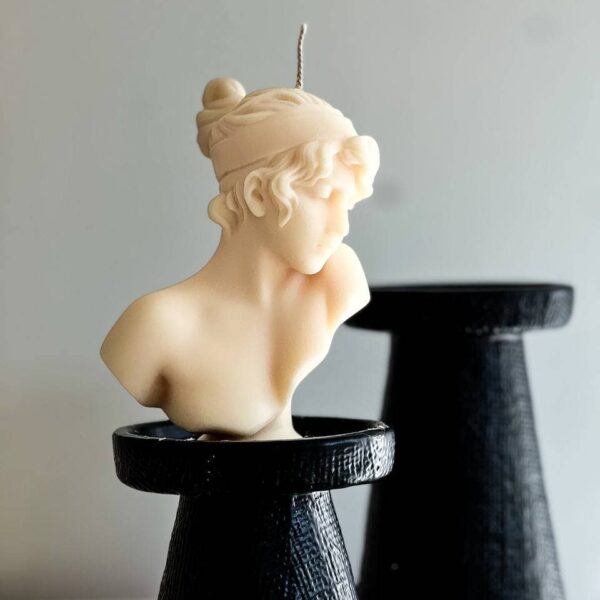 Artistic Lady Candle  5.5x4in: Peach, Rose Petals - Image 8