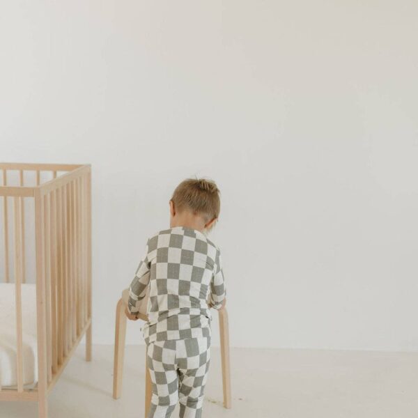Bamboo Two Piece Pajamas | Oat & Sage: 2/3 Years - Image 6