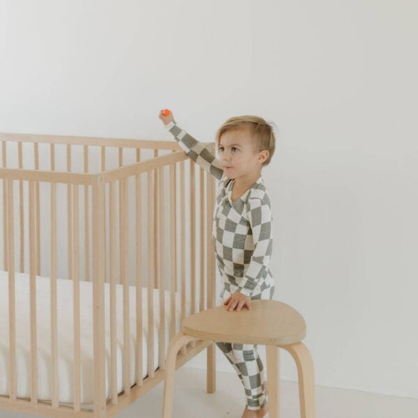 Bamboo Two Piece Pajamas | Oat & Sage: 2/3 Years - Image 7
