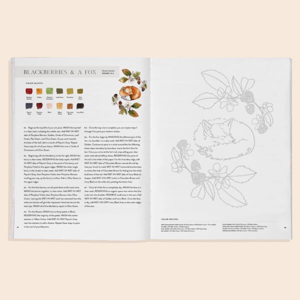 Watercolor Workbook 2: Flowers, Feathers, & Animal Friends - Image 5