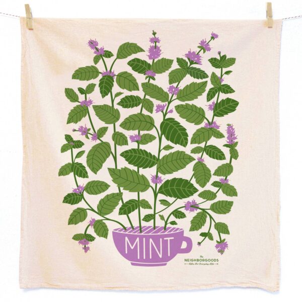 I LILAC PURPLE (Mint, Lilac) - Tea Towel Set of 2 - Image 3