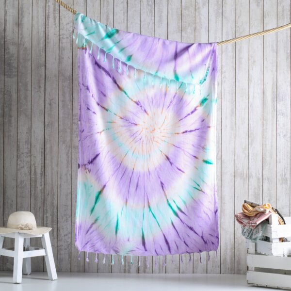 Tie Dye Pestemal Turkish Beach Towel Sand Repellent hand-dye - Image 7