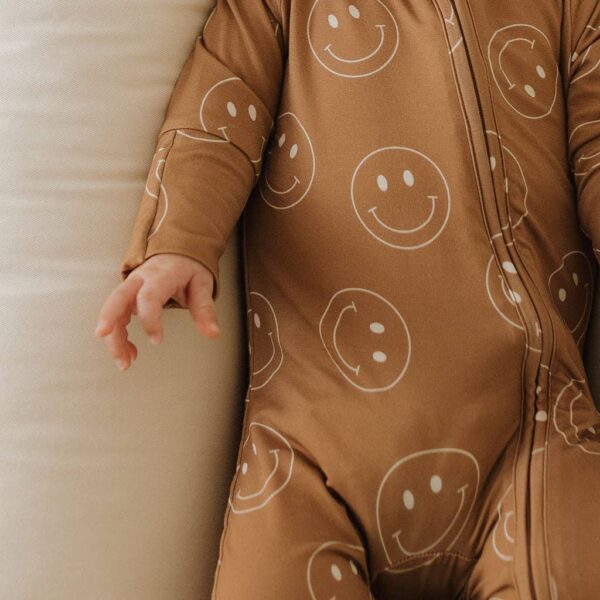 Bamboo Zip Pajamas | Sandstone Smiles: 12-18 Months - Image 6
