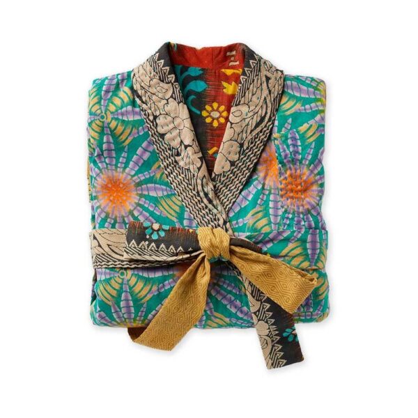 Recycled Sari Spa Bath Robe - Image 5