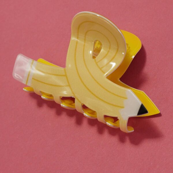 BACK TO SCHOOL TEACHER PENCIL HAIR CLAW CLIPS Blue - Image 4