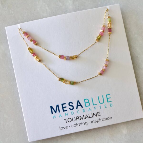 Square Stone Beaded Chain - Apatite, Amazonite, Labradorite,: AMAZONITE - Image 15