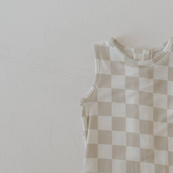Harem Bamboo Romper | Checkerboard: 3-6 Months - Image 12