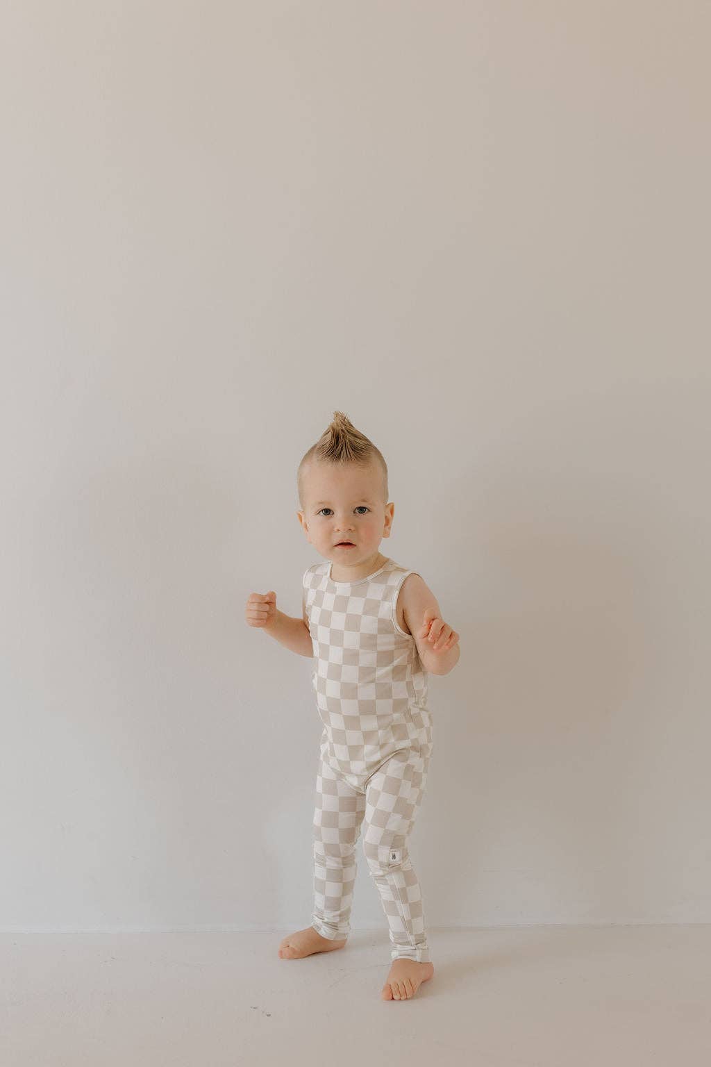 Harem Bamboo Romper | Checkerboard: 12-18 Months - Image 2